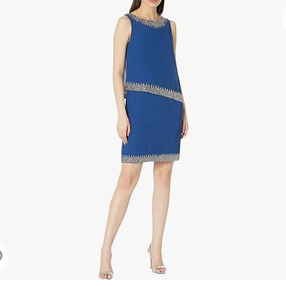 J Kara Women's All Over Beaded Short Dress – Handmade Cocktail & Evening Gown